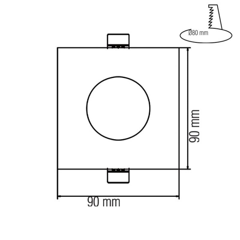 Spot LED 016-030-0006, patrat, incastrat, 6W, 410lm, lumina neutra, IP65, alb, Horoz Electric