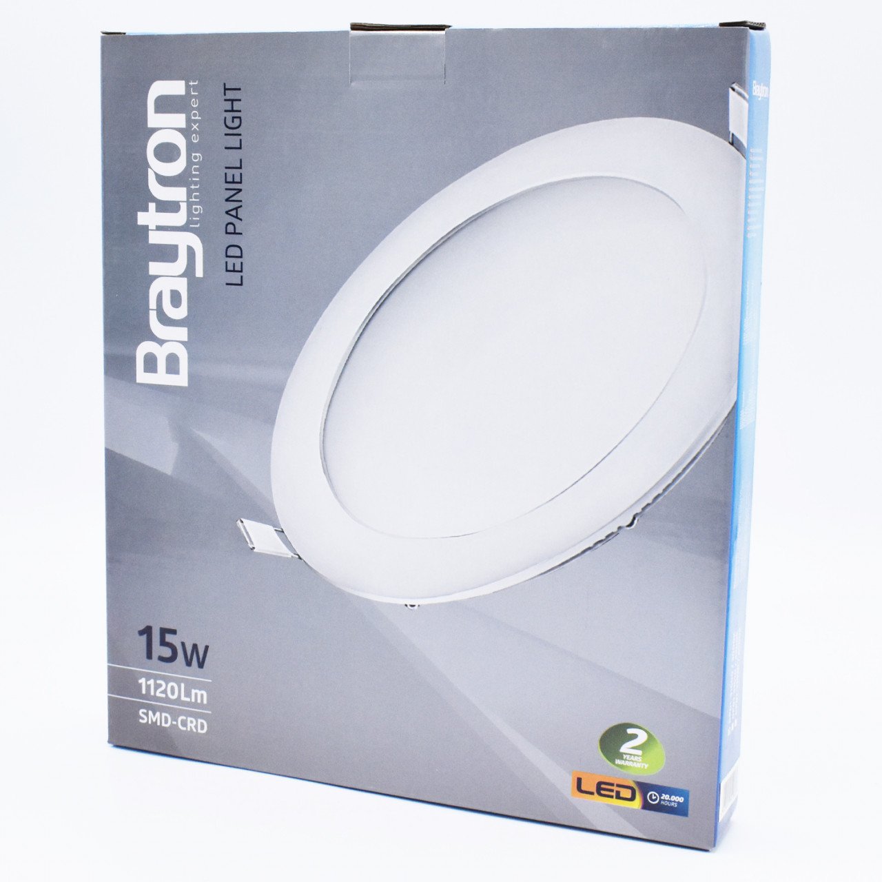 Spot LED BP01-31500, rotund, incastrat, 15W, 1120lm, lumina calda, IP20, alb, Braytron