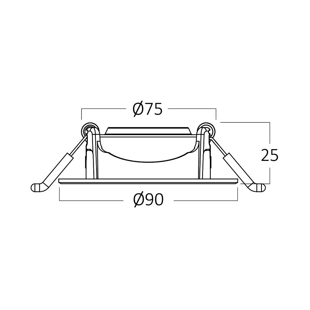 Spot LED incastrat 5W, lumina rece (6500 K), 400 lm, alb, Braytron - imagine 7