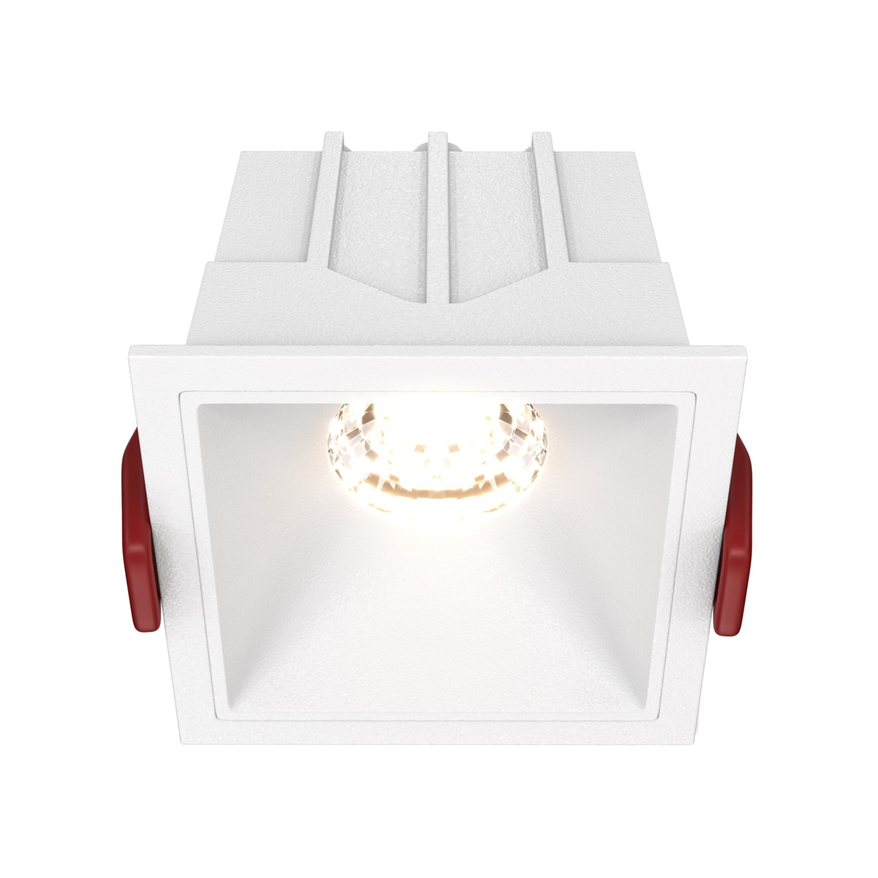 Spot LED incastrat Maytoni DL043-01-10W3K-D-SQ-W, 10W, 500lm, 3000K, IP20, alb, dimabil