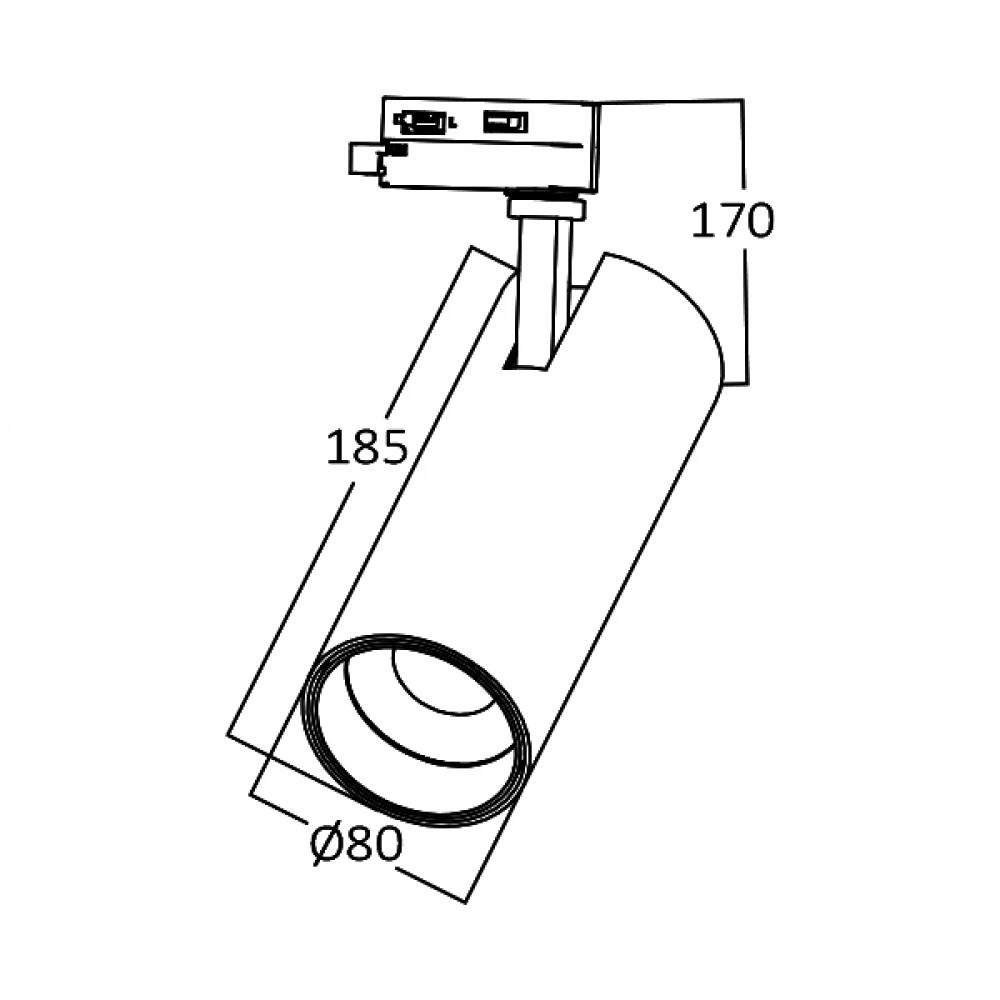 Spot LED pe sina LED, 30W, lumina calda(3000 K), 2660lm, alb, Braytron