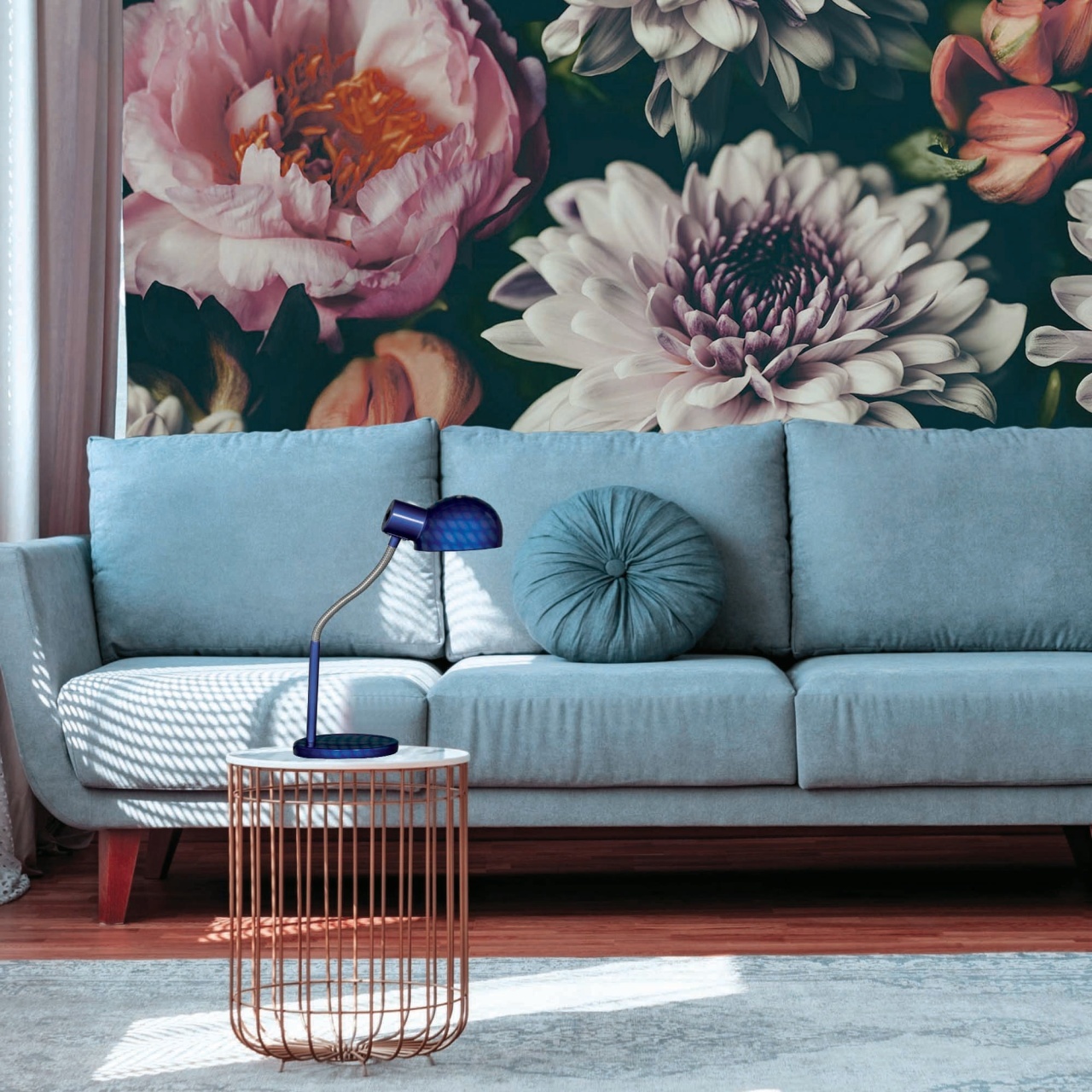 Veioza Teddy, 1xE27, albastra + crom, Klausen - imagine 4