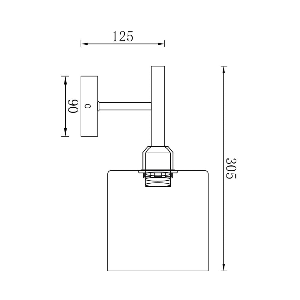 Aplica Braytron BR-BV01-00073, 1xE27, fumuriu+negru - 3 | YEO