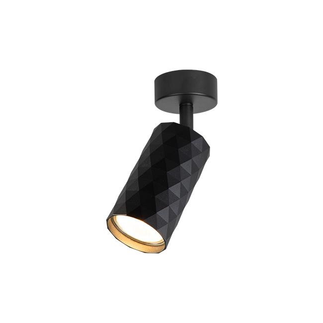 Aplica de perete Glamour, 1xGU10, neagra, design triunghiular, Masterled