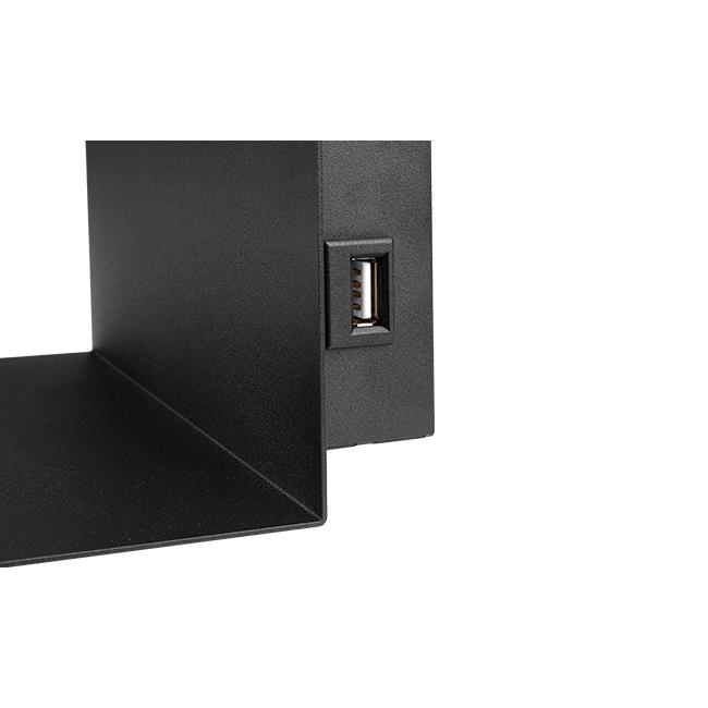 Aplica de perete Kaliso GU10 USB, negru, 150mm, Masterled - 3 | YEO