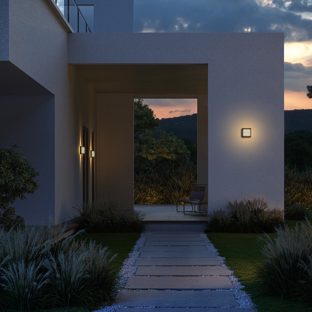 Aplica exterior Downing Street, 10W, lumina calda (3000K), IP65, neagra, Maytoni - imagine 5