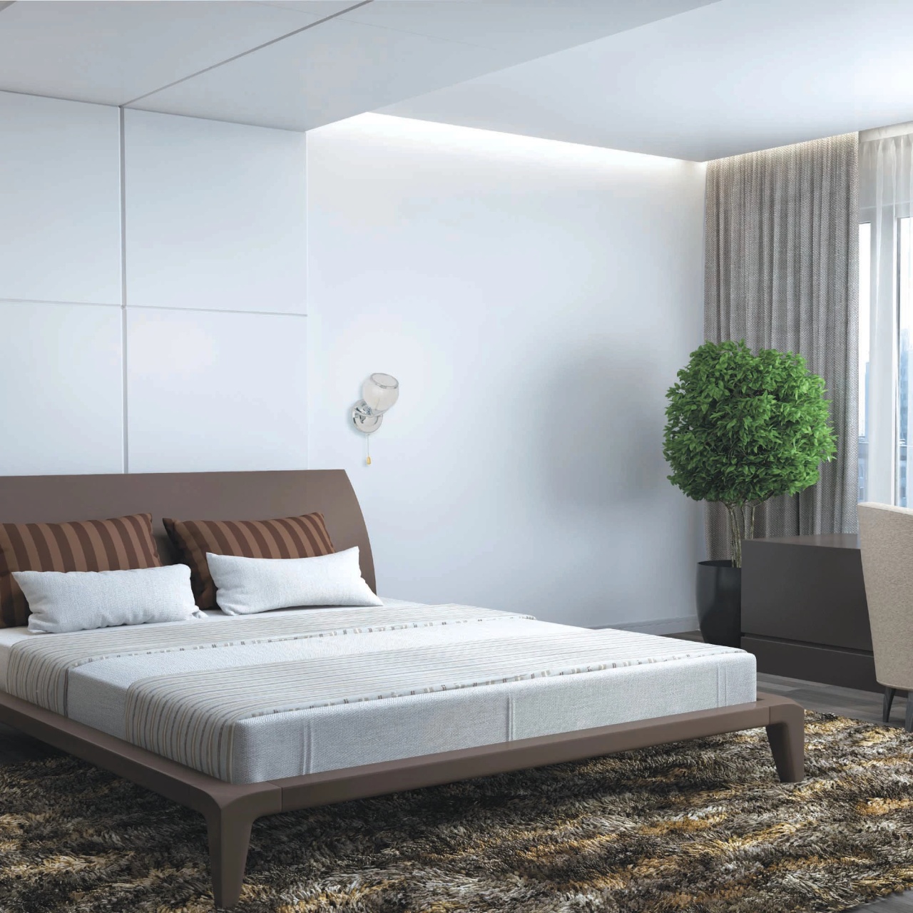 Aplica Gloria KL7172, 1xE14, crom alb, sticla, stil clasic, IP20, Klausen - imagine 5