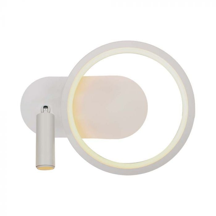 Aplica LED Designer 14980-VT, 12W, 1500lm, lumina neutra, IP20, alba, V-Tac