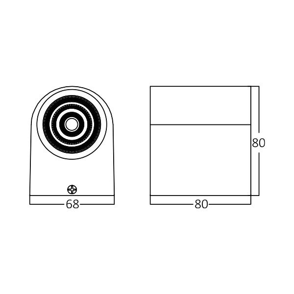 Aplica LED exterior 5W, 450lm, lumina calda (3000 K), IP44, gri, Braytron