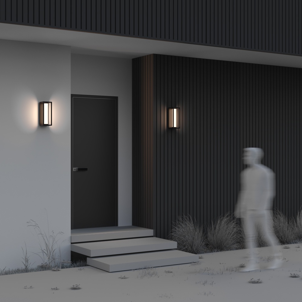Aplica LED exterior Expo, 12W, lumina calda (3000K), IP54, neagra, Maytoni - imagine 4