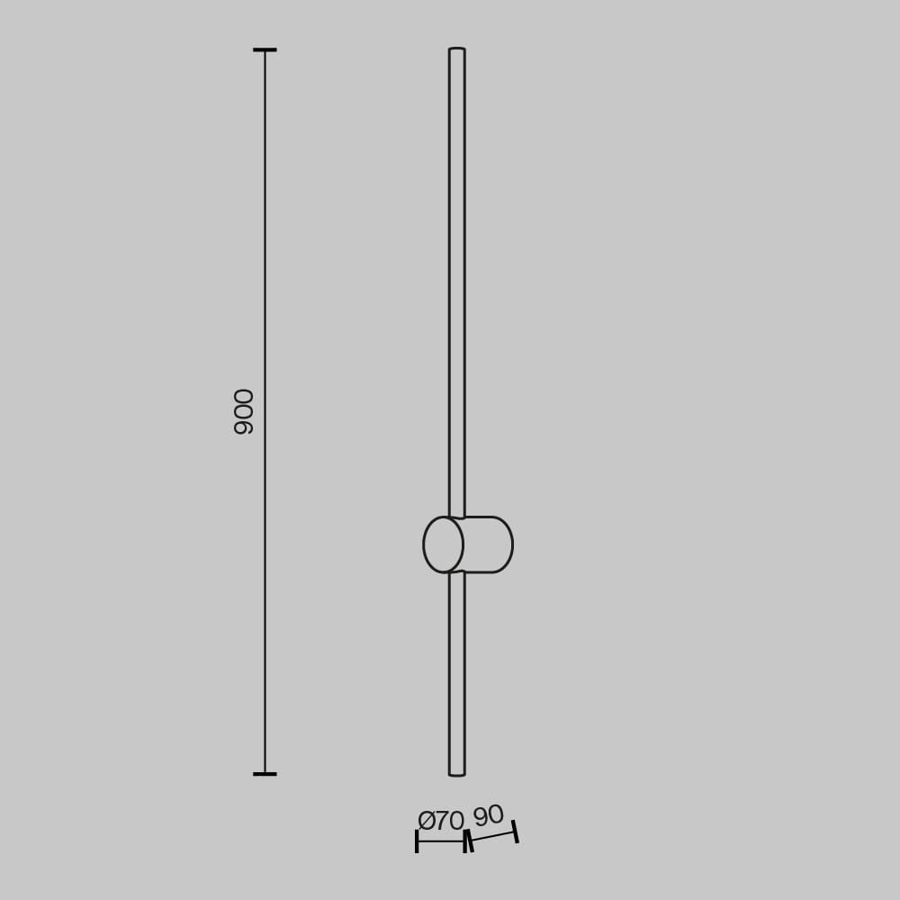 Aplica LED Light Stick MOD237WL-L11BS3K, 10W, 750lm, lumina calda, IP20, aurie, Maytoni