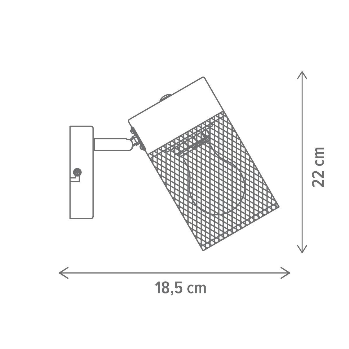 Aplica Obscur AP1, E27, neagra, Klausen