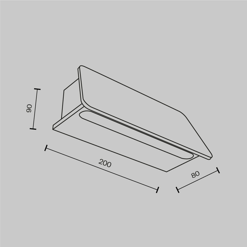 Aplica pentru exterior LED Trupp O429WL-L6GF3K, 6W, 400lm, lumina calda, IP54, grafit, Maytoni