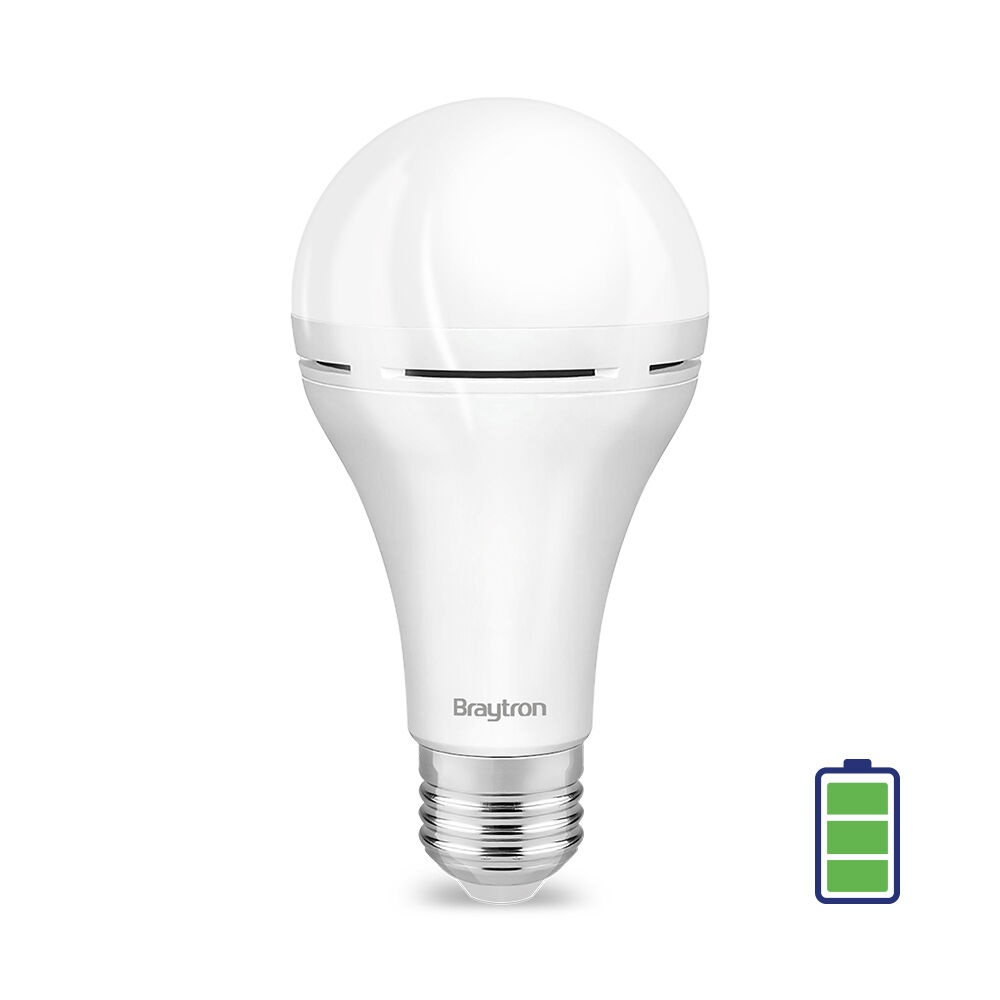 Bec LED 10W(60W) Braytron, E27, 800 lm, 6500K, cu acumulator, clasa energetica F