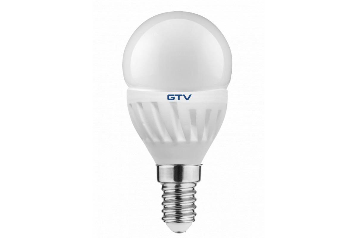 Bec LED GTV, sferic, E14, 10W(72W), 1000 lm, lumina neutra (4000K), clasa energetica F