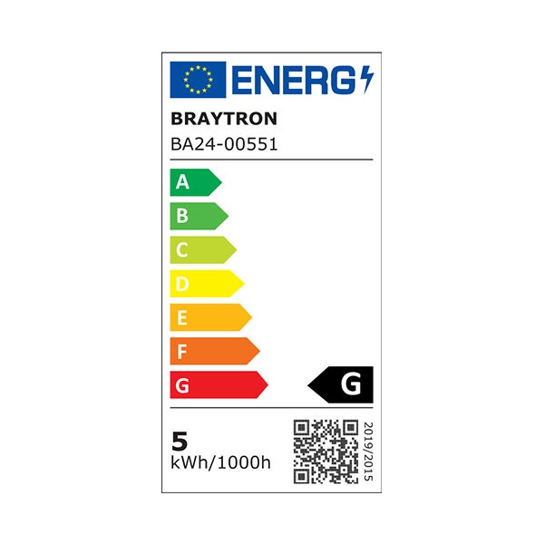 Bec LED GU10 5W(50W) Braytron, 430 lm, lumina neutra (4000K), clasa energetica F