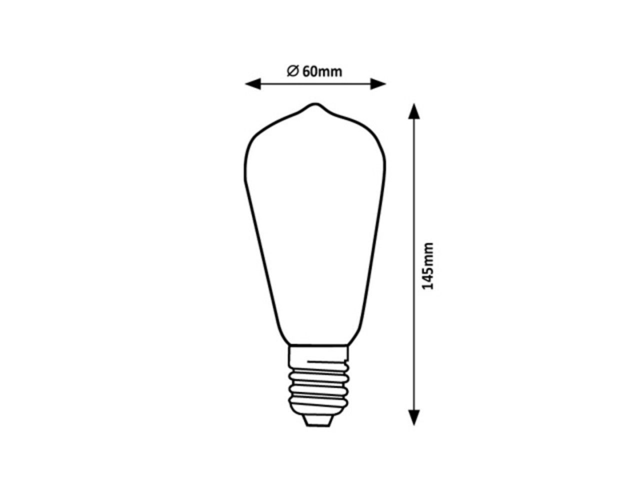 Bec LED Rabalux, 4W(40W), ST64, E27, 640 lm, lumina neutra (4000K), sticla, clasa energetica C
