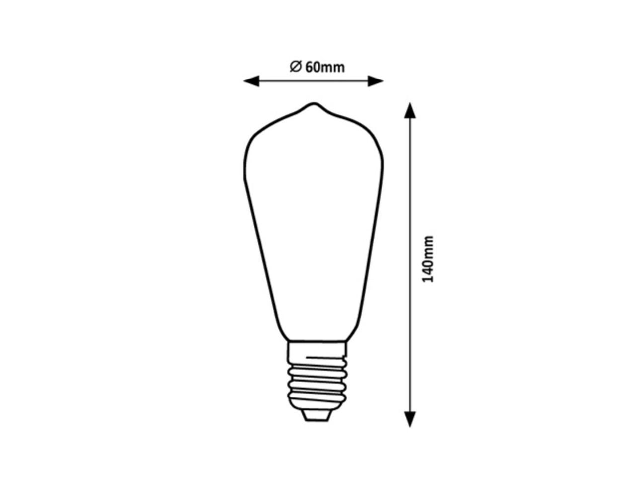 Bec LED Smart Rabalux, 4W(40W), ST64, E27, RGB + lumina calda (2700K), 300 lm, WiFi, Tuya Smart, clasa energetica G