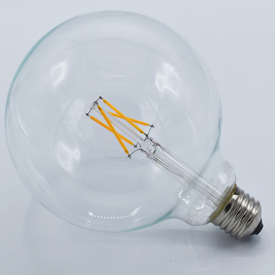 Bec LED Vintage filament 4W(32W) Optonica, G125, E27, 400 lm, lumina calda (2700K), clasa energetica F - 3 | YEO