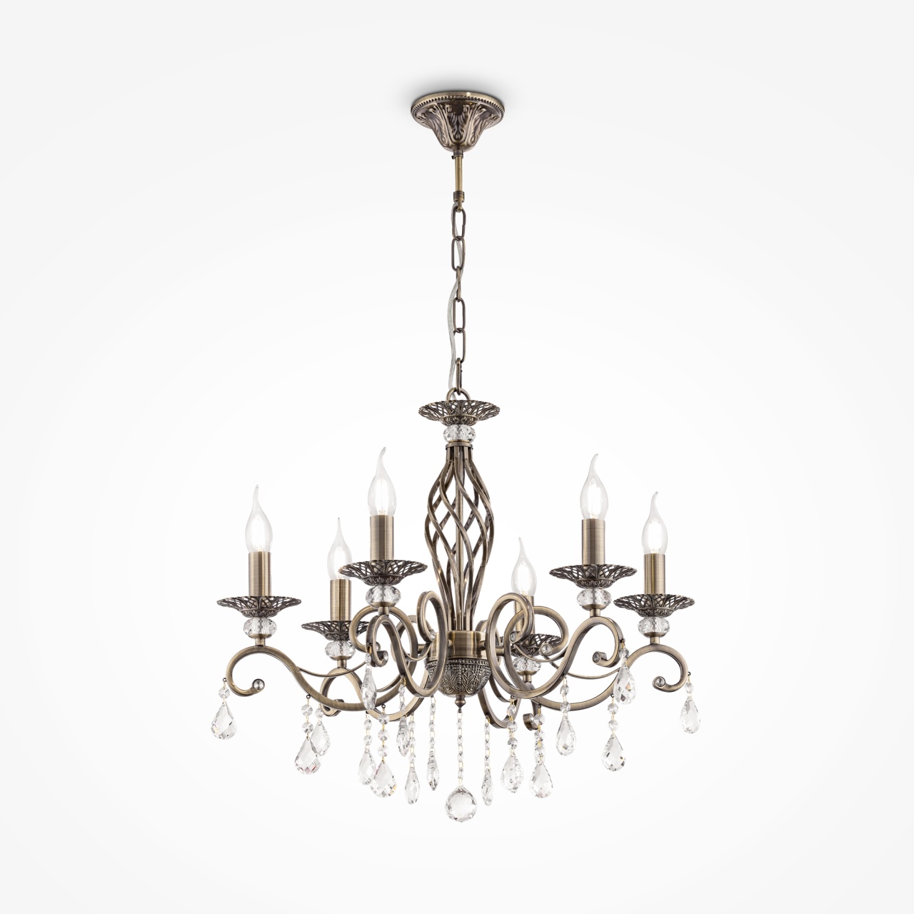 Candelabru Grace RC247-PL-06-R, 6xE14, arama+bej, IP20, Maytoni