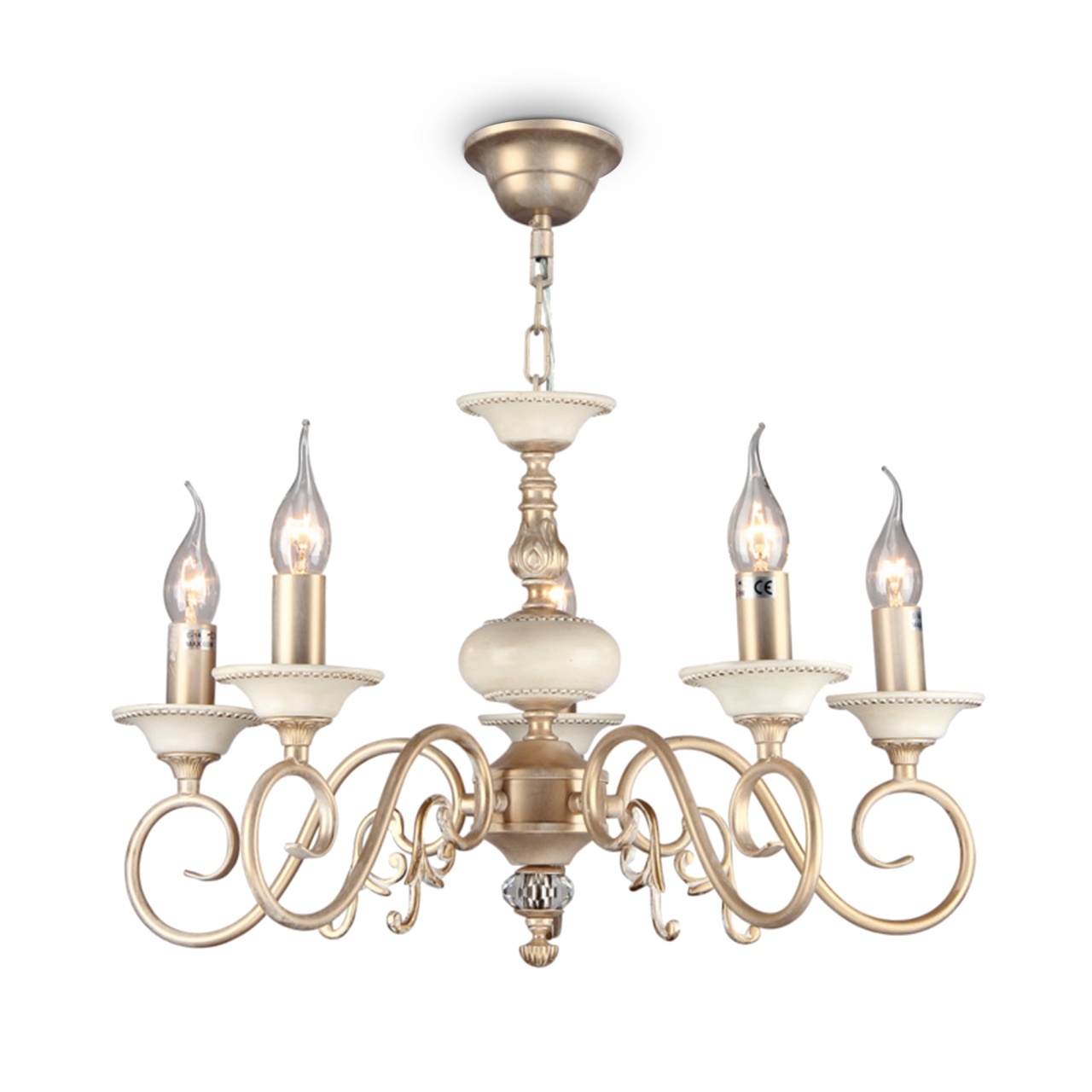 Candelabru Perla ARM337-05-R, 5xE14, crem, IP20, Maytoni - 2 | YEO