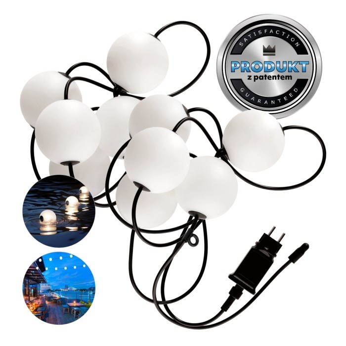 Ghirlanda luminoasa Venizia, 8W, lumina calda(2500 K), 7.74 m, protectie IP67