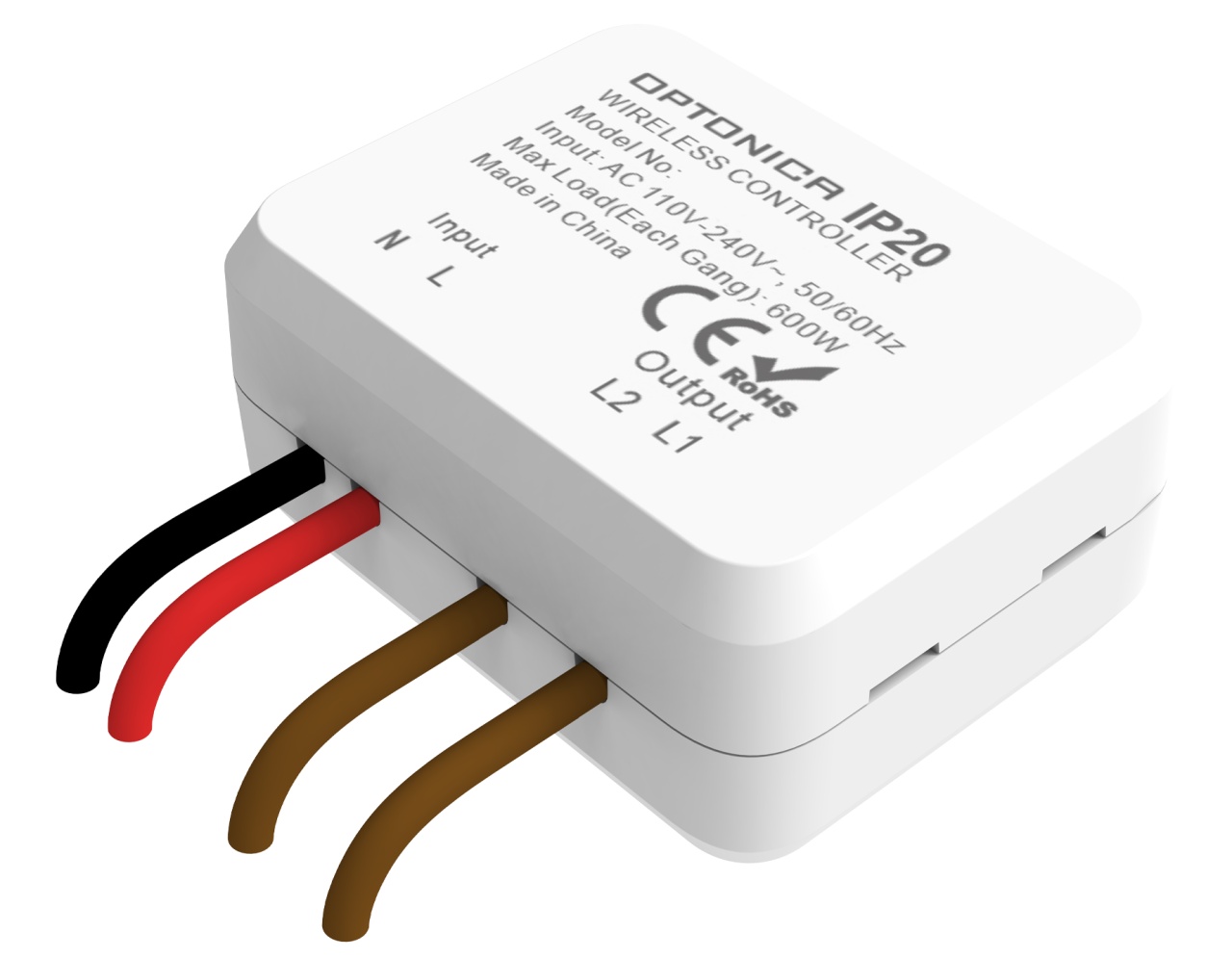 Intrerupator wireless simplu fara baterii – Set complet RF, alb, Optonica - imagine 2