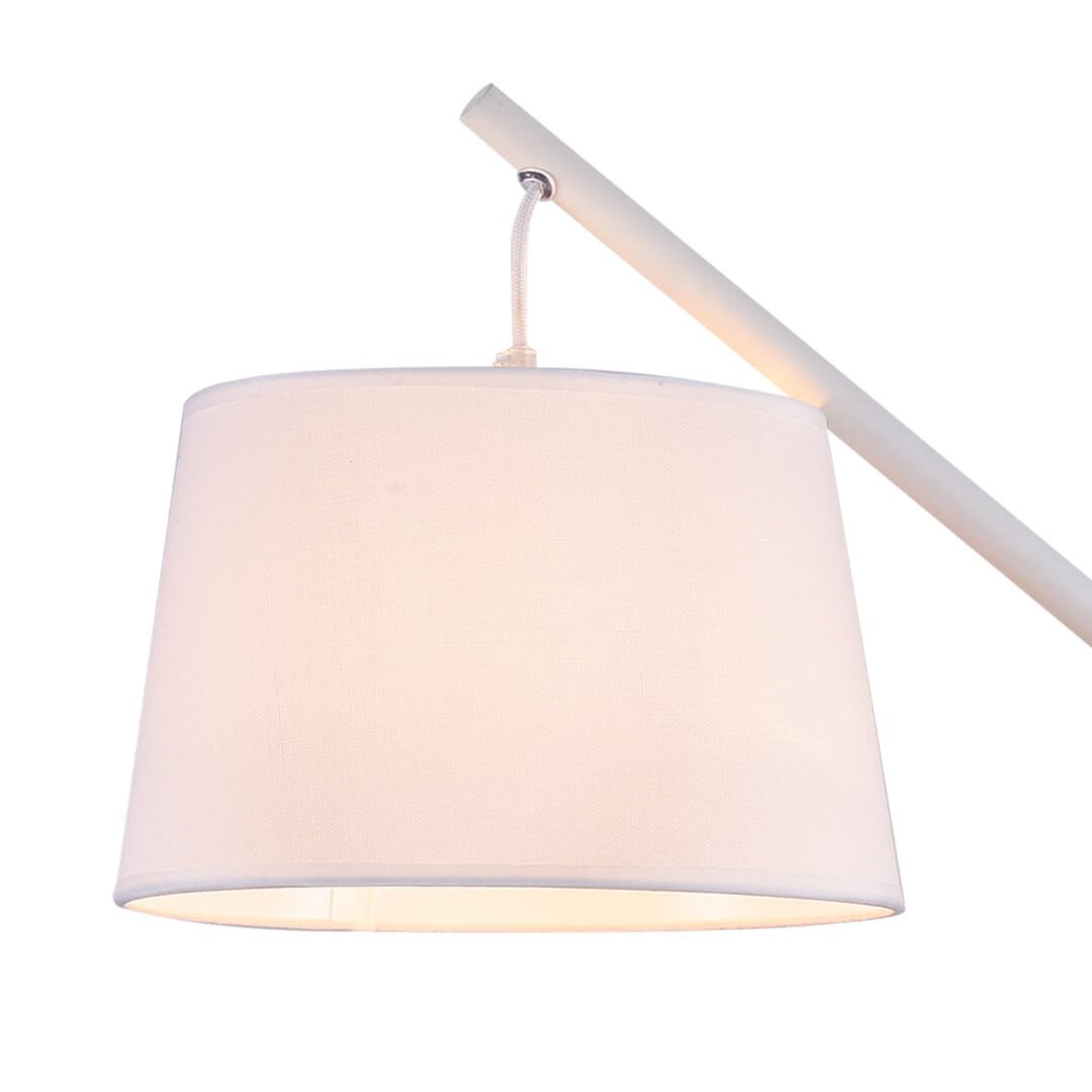 Lampa de birou Cali 108033, cu intrerupator, 1xE27, alba+natural, IP20, Klausen - 1 | YEO