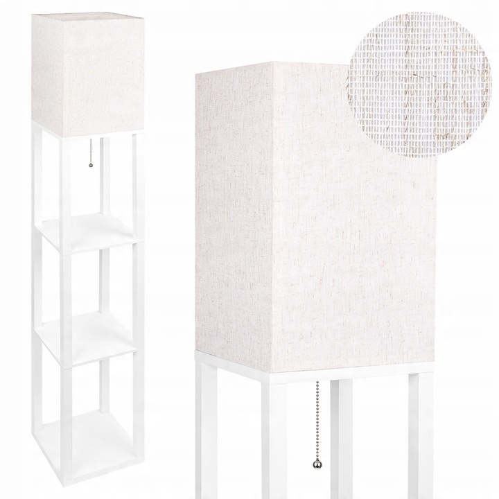 Lampadar Ganto E27, 160cm, alb, 3 rafturi albe, Masterled