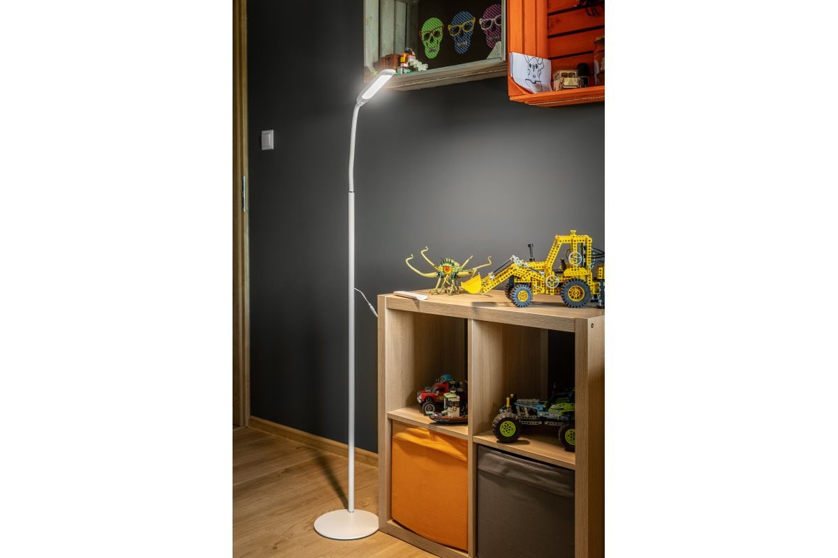 Lampadar LED York LP-YORK10W-00-DEC, cu telecomanda, 10W, 900lm, lumina calda, neutra, rece, alb, IP20, GTV - 3 | YEO