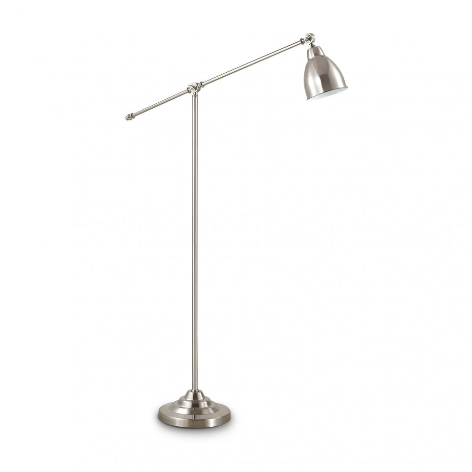 Lampadar Newton 015286, cu intrerupator, 1xE27, nichel, IP20, Ideal Lux