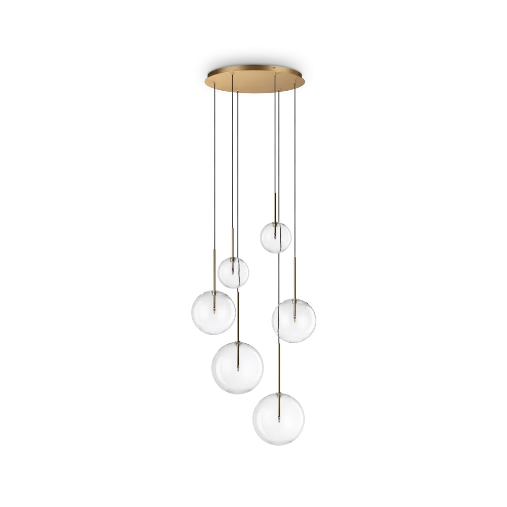 Lustra Equinoxe 6xG4, Ø650mm, IP20, aurie, Ideal Lux