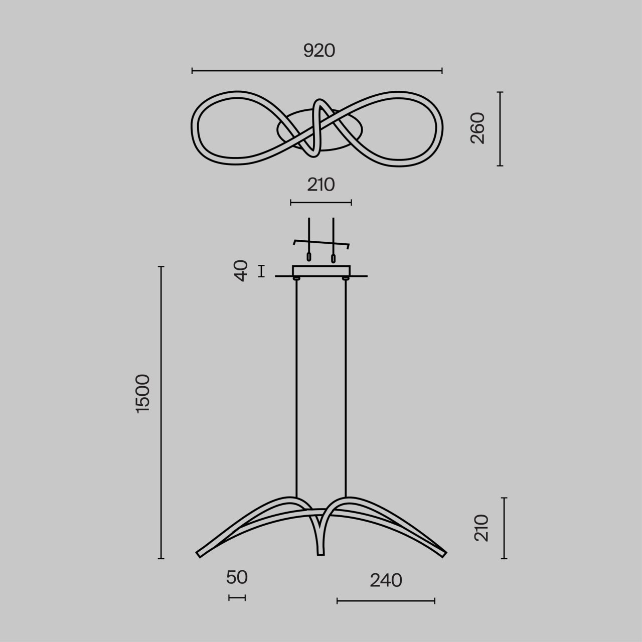 Lustra LED Curve MOD156PL-L52G4K, 42W, 2800lm, lumina neutra, IP20, aurie, Maytoni - 3 | YEO