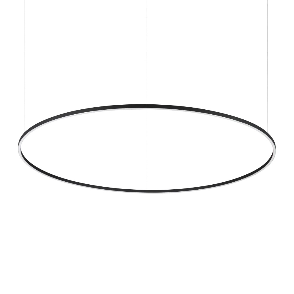 Lustra LED Oracle Slim D150, rotunda, 77W, 8150lm, lumina neutra(4000 K), IP20, neagra, Ideal Lux