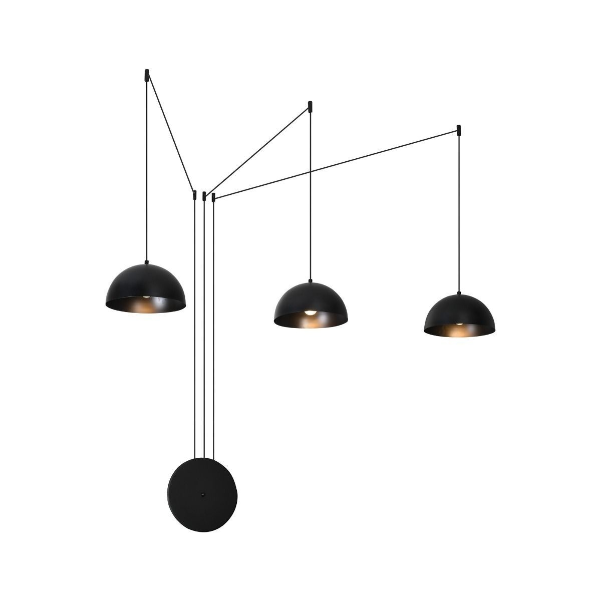 Lustra Spread 3B, 3xE27, neagra, Klausen