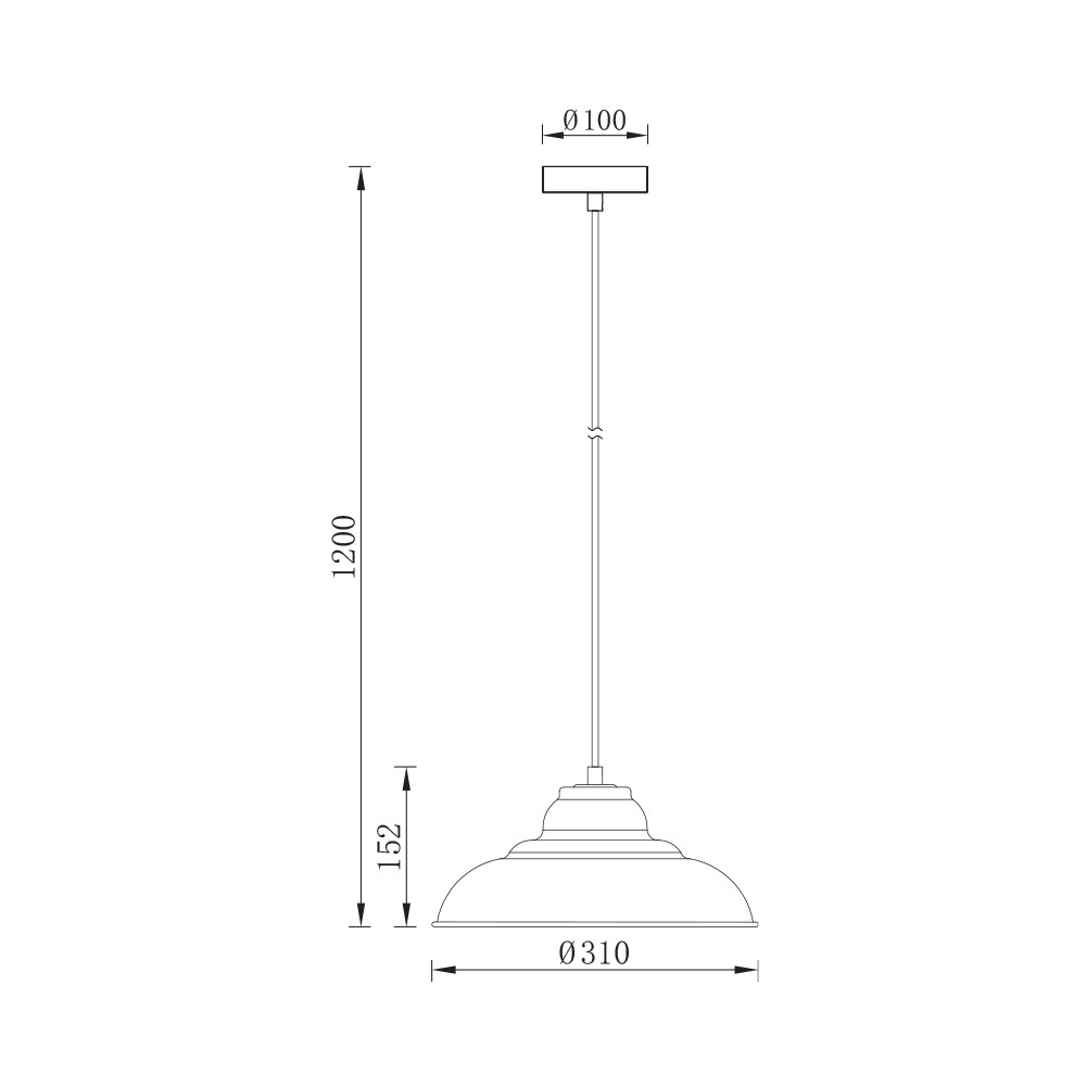 Pendul Braytron BR-BV05-00024, 1xE27, negru