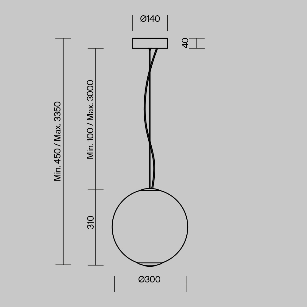 Pendul Bruma, 15W, lumina calda (2700 K), crom, Maytoni - imagine 7