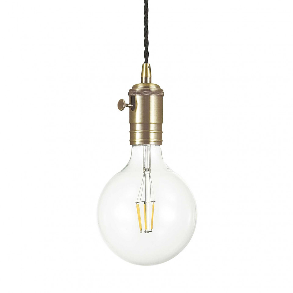 Pendul Doc 163109, 1xE27, bronz+transparent, IP20, Ideal Lux