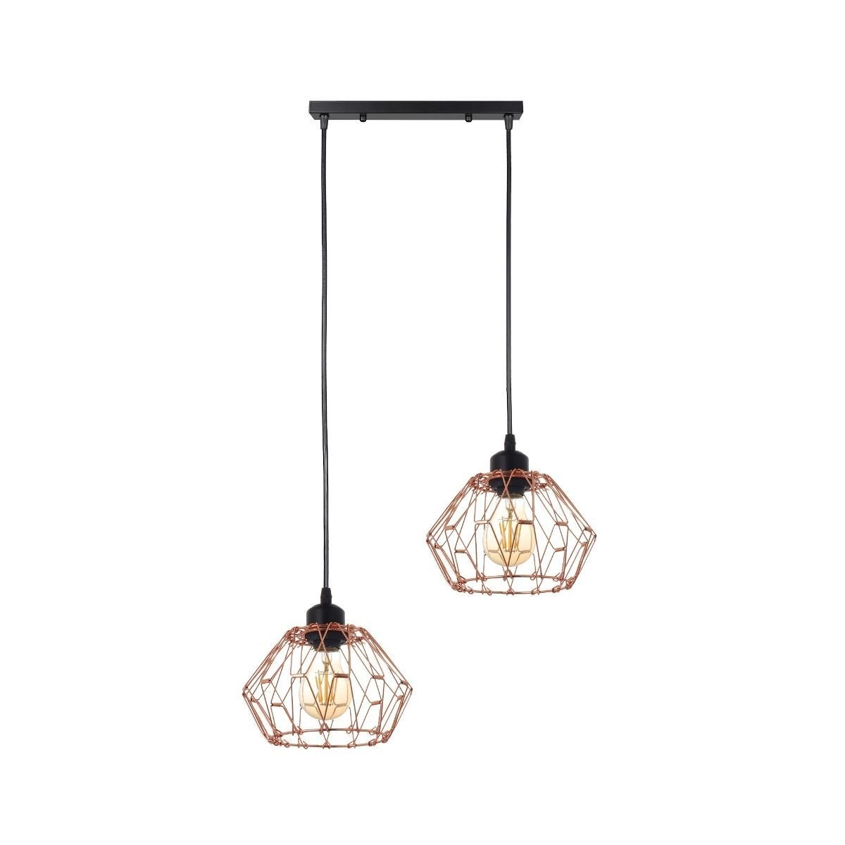 Pendul Formos SP2 RG, 2xE27, auriu roz, Klausen