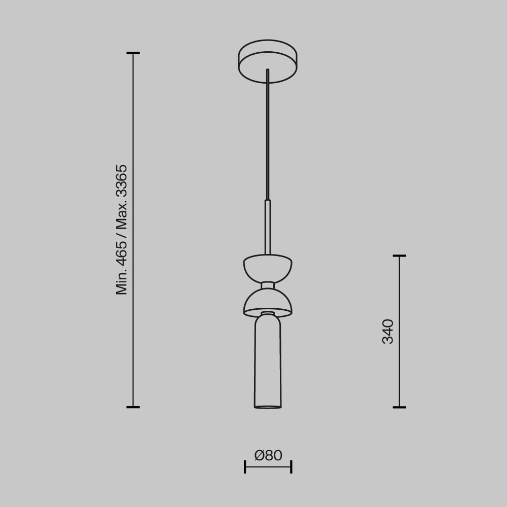 Pendul Kyoto MOD178PL-01W, 1xG9, alb, IP20, Maytoni