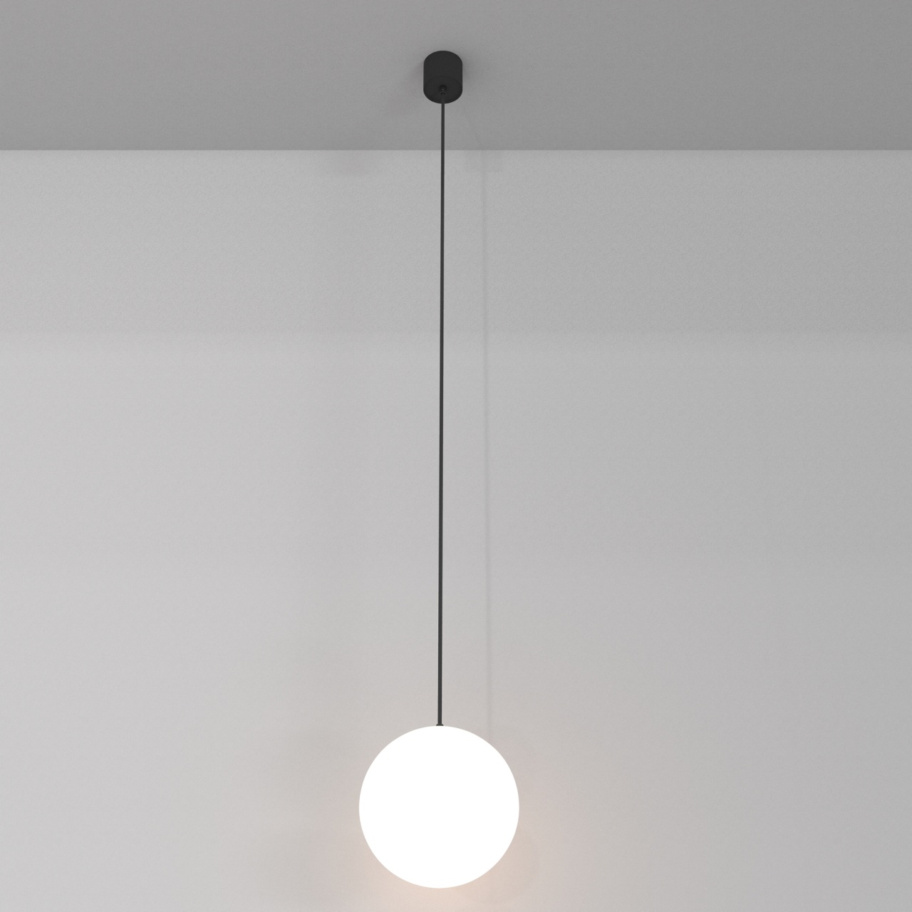 Pendul LED Luna P039PL-5W4K-20INS-B, 5W, 350lm, lumina neutra, IP20, negru+alb, Maytoni