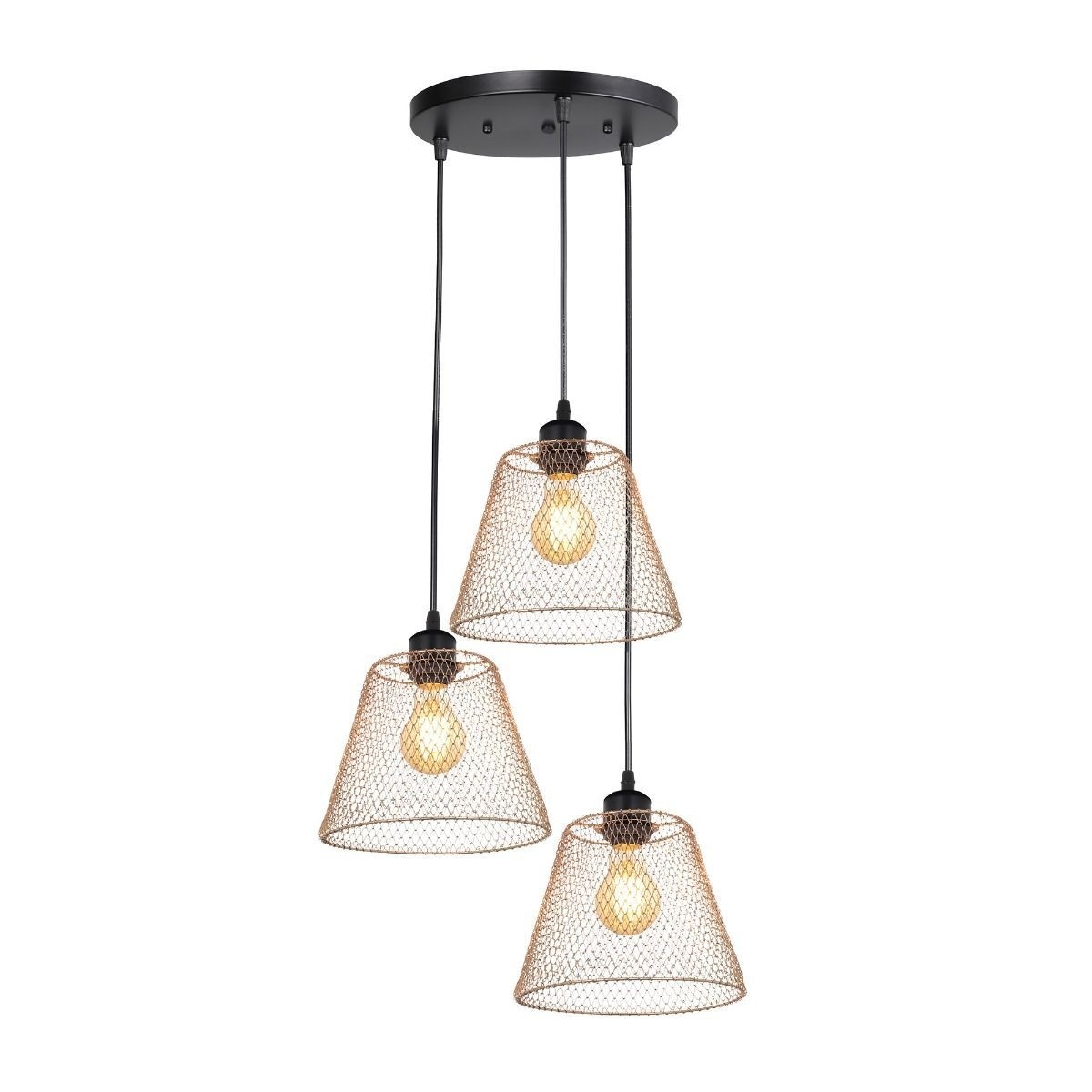 Pendul Loana SP3 R G, 3xE27, auriu, Klausen