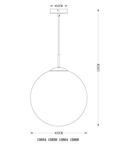 Pendul Varus 15858, 1xE27, auriu mat+transparent, IP20, Globo