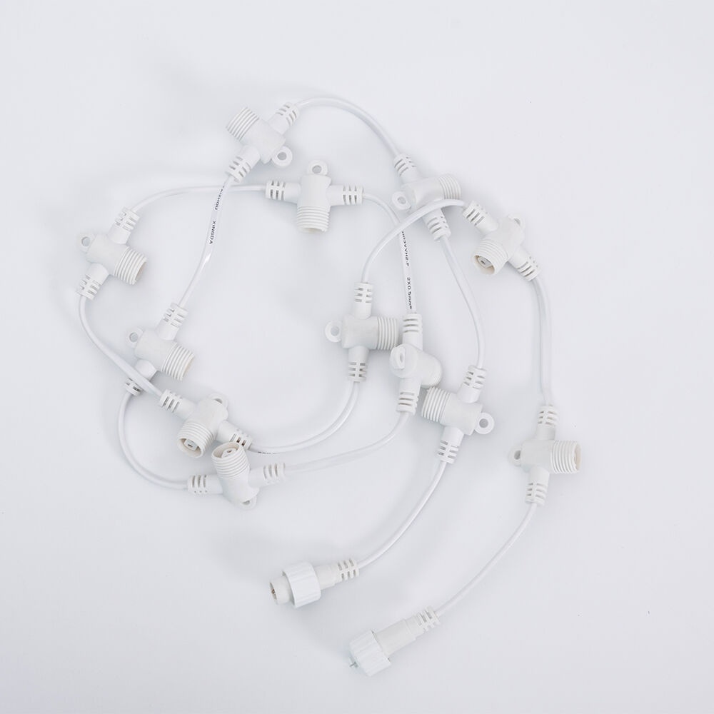 Perdea luminoasa 12xE27, 1.5m, IP44, cablu alb, Braytron - imagine 3