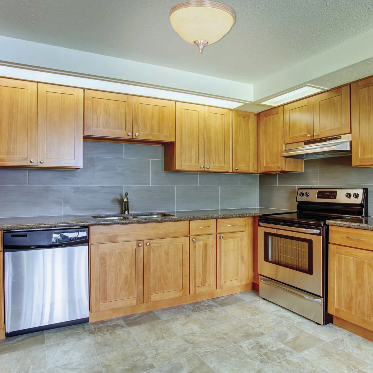 Plafoniera Alexia KL-7158, 3xE27, bronz crem, sticla, stil vintage, IP20, Klausen - imagine 4