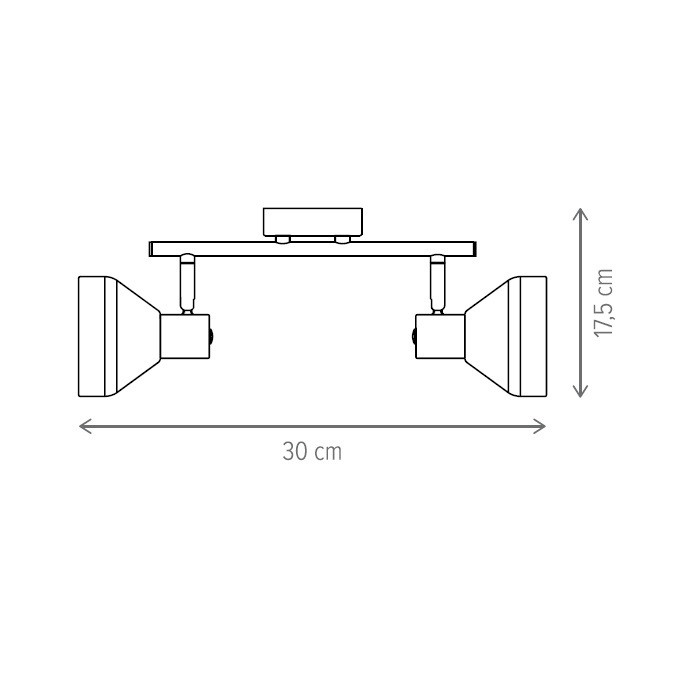 Plafoniera Intim KL162004, 2xE14, neagra+fumurie, IP20, Klausen - 1 | YEO