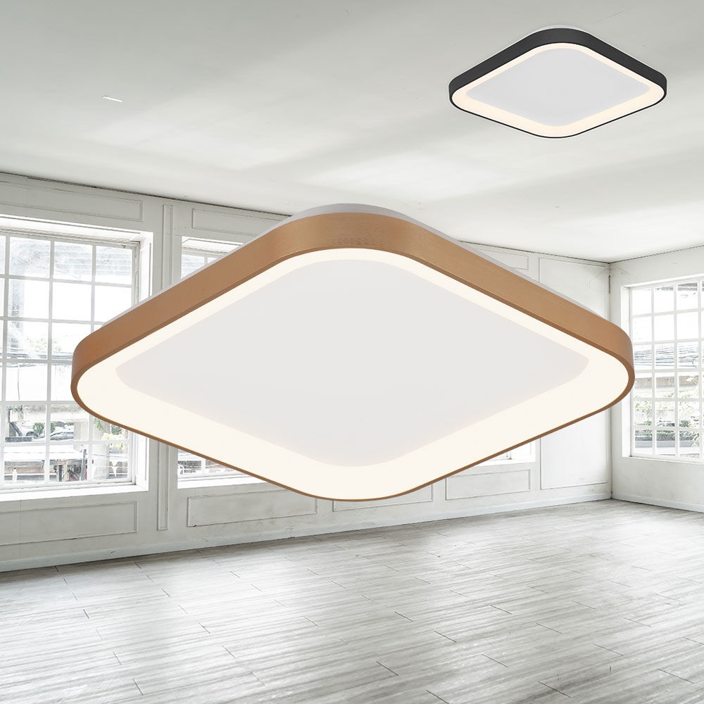 Plafoniera LED Bella patrata 36W, lumina calda/neutra/rece, aurie, IP20, Braytron - imagine 2