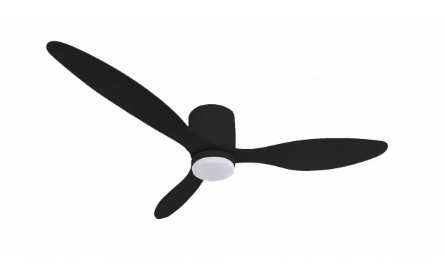 Plafoniera LED cu ventilator, Optonica, 18W, lumina calda/neutra/rece, negru, telecomanda