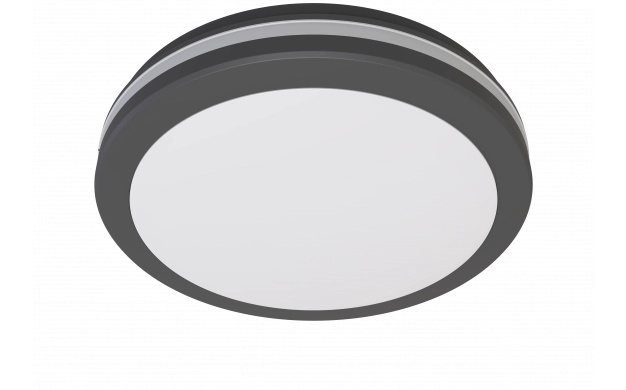 Plafoniera LED exterior Optonica, 20W, 3000-6500K, IP65, senzor microvaluri, neagra