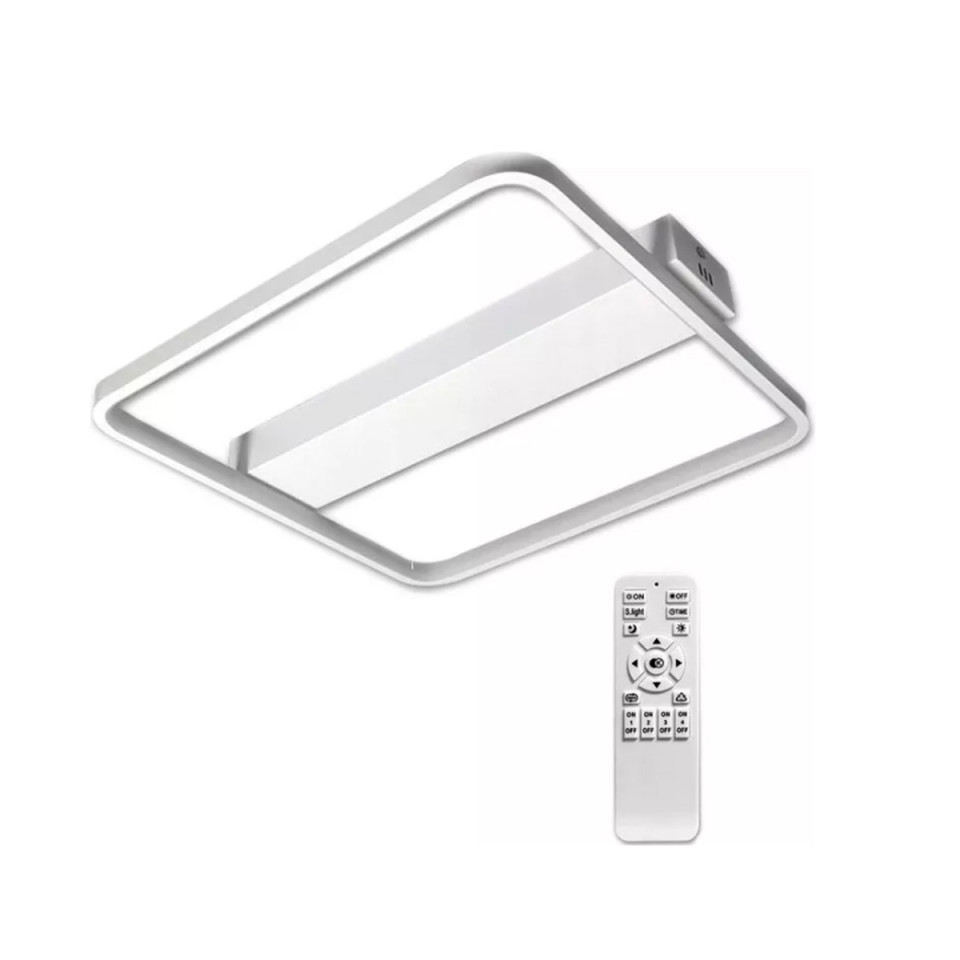 Plafoniera LED Galaxis LVT4045, cu telecomanda, 40W, 110lm, lumina calda+neutra+rece, IP20, alba, Masterled